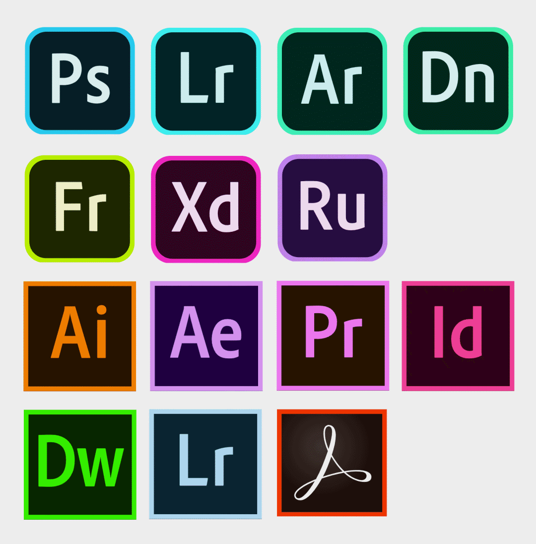 Adobe产品新版LOGO设计展示